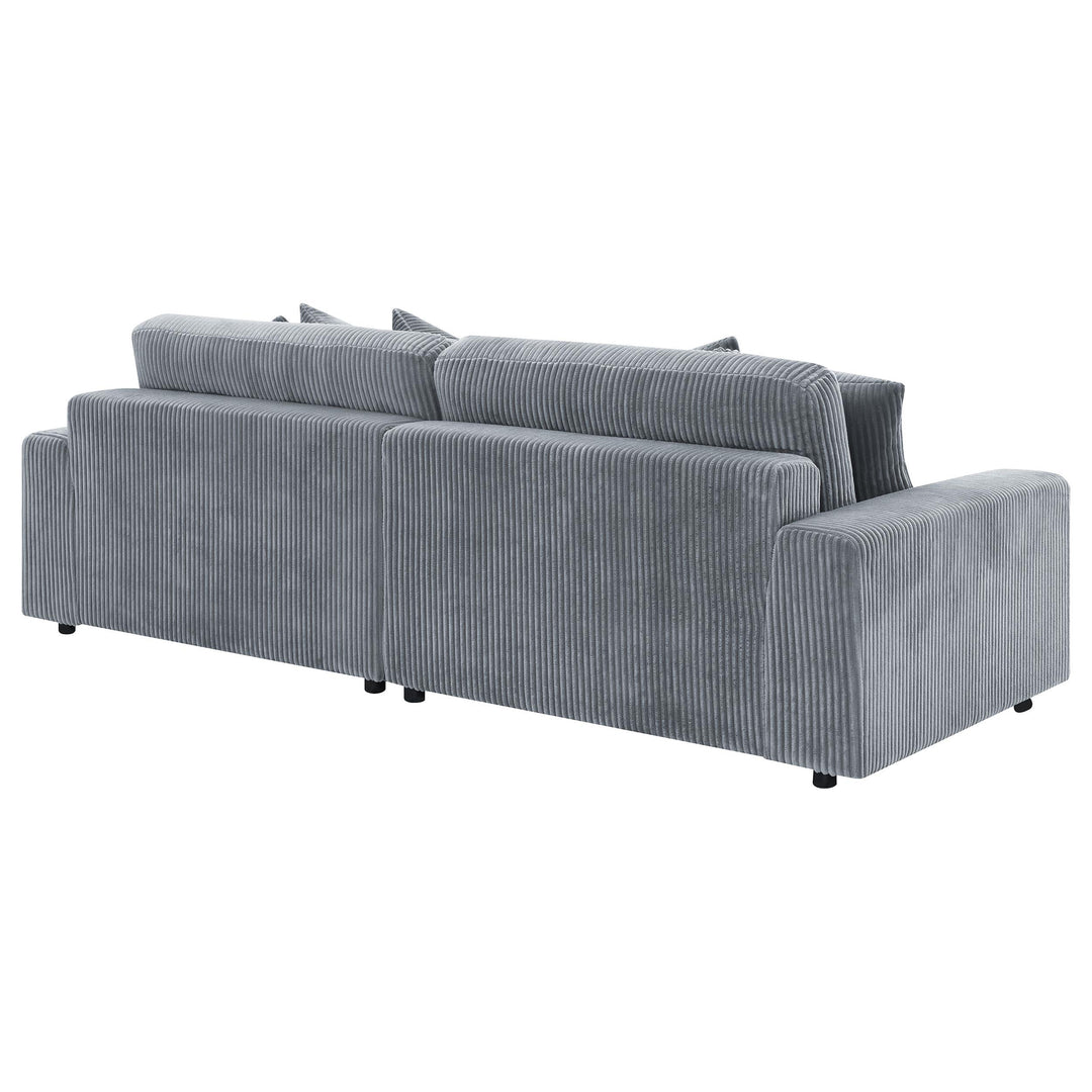 Coaster Furniture 509900 Blaine Upholstered Reversible Chaise Sectional Sofa Fog