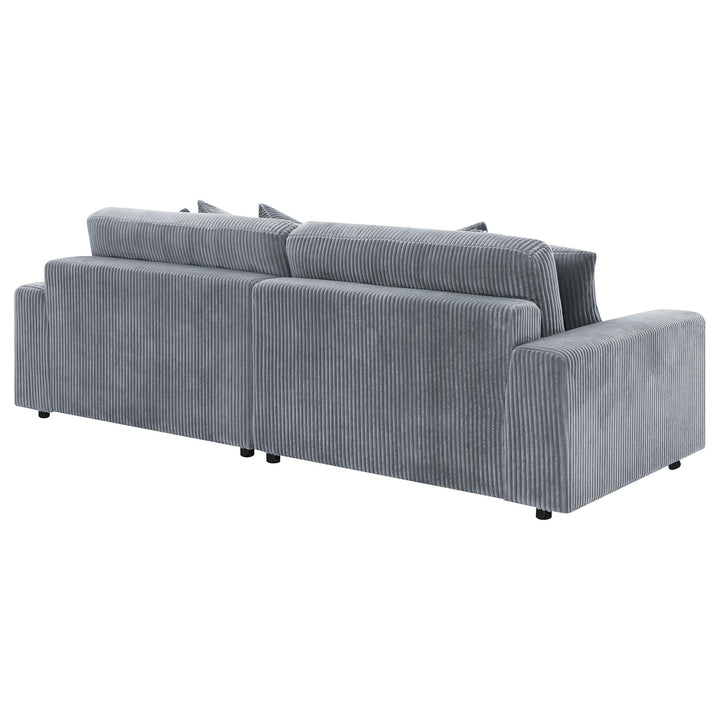 Coaster Furniture 509900 Blaine Upholstered Reversible Chaise Sectional Sofa Fog