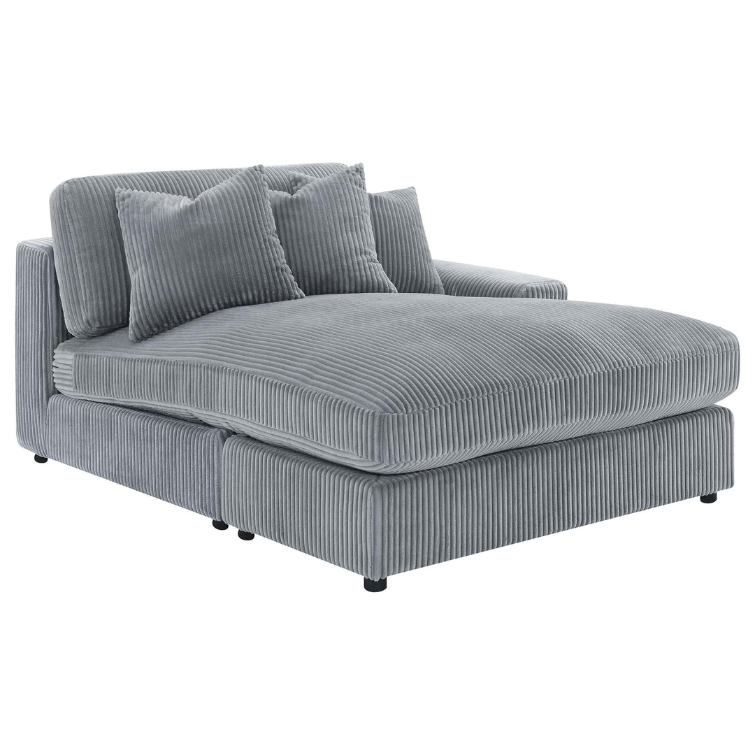 Coaster Furniture 509900 Blaine Upholstered Reversible Chaise Sectional Sofa Fog