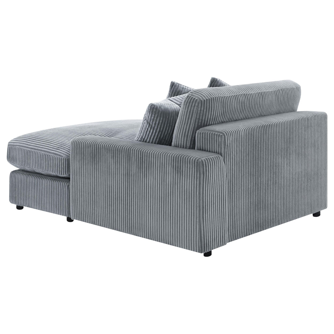 Coaster Furniture 509900 Blaine Upholstered Reversible Chaise Sectional Sofa Fog
