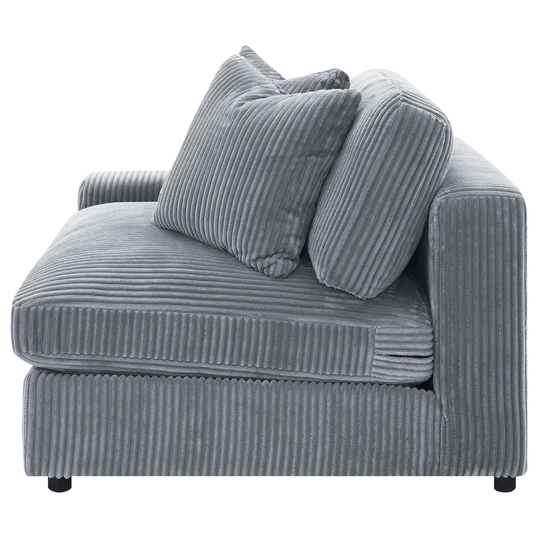 Coaster Furniture 509900 Blaine Upholstered Reversible Chaise Sectional Sofa Fog