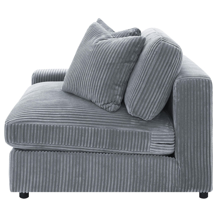 Coaster Furniture 509900 Blaine Upholstered Reversible Chaise Sectional Sofa Fog