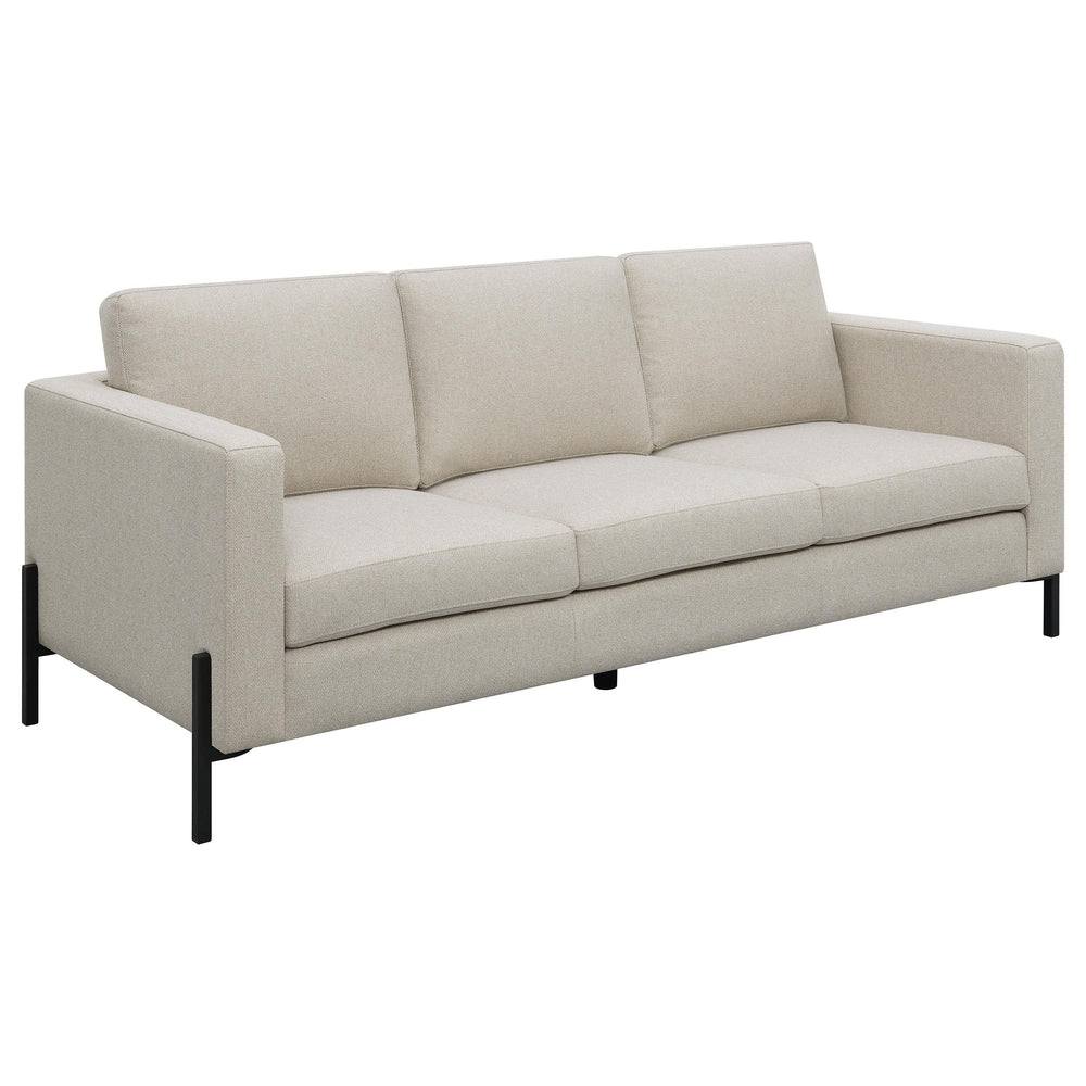 Coaster Furniture 509901 Tilly Upholstered Track Arm Sofa Oatmeal