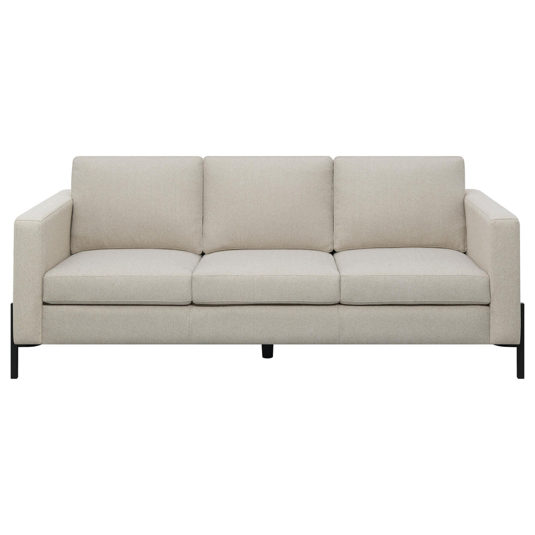 Coaster Furniture 509901 Tilly Upholstered Track Arm Sofa Oatmeal
