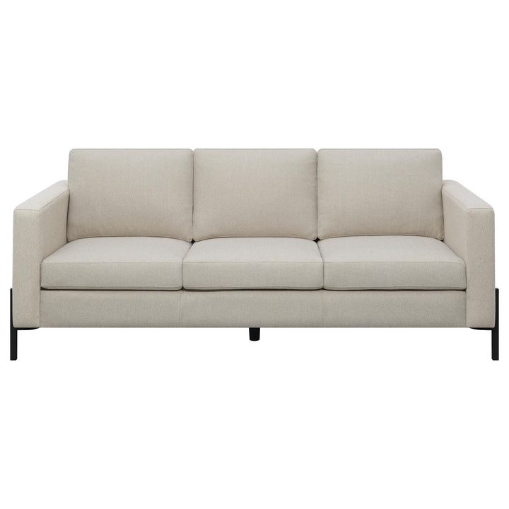 Coaster Furniture 509901 Tilly Upholstered Track Arm Sofa Oatmeal