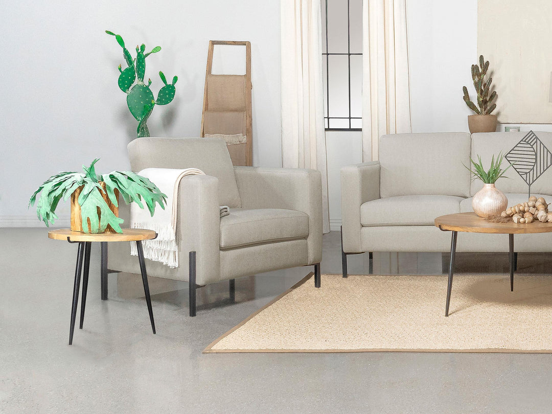 Coaster Furniture 509903 Tilly Upholstered Track Arm Accent Chair Oatmeal