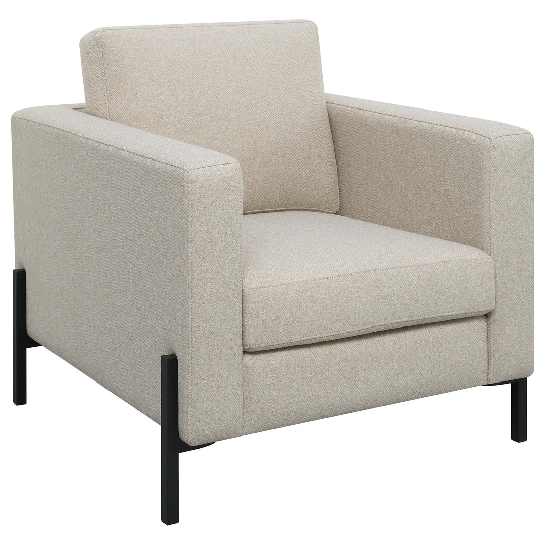Coaster Furniture 509903 Tilly Upholstered Track Arm Accent Chair Oatmeal