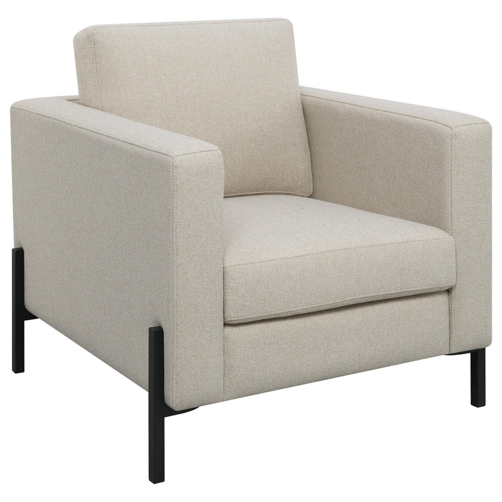 Coaster Furniture 509903 Tilly Upholstered Track Arm Accent Chair Oatmeal