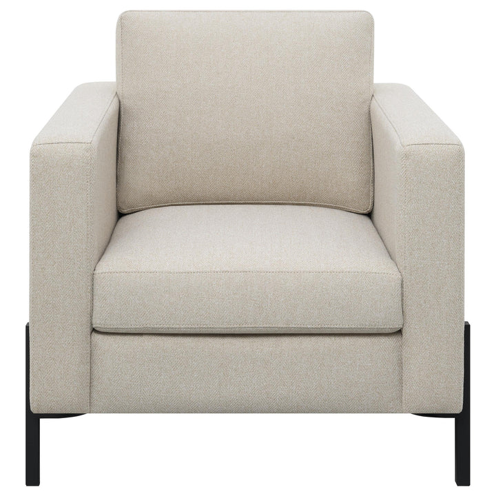 Coaster Furniture 509903 Tilly Upholstered Track Arm Accent Chair Oatmeal