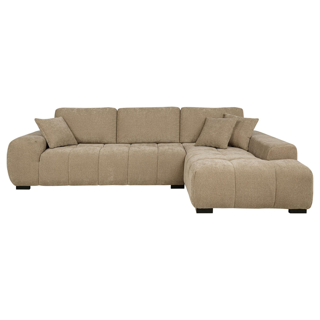 Coaster Furniture 509961 Octavia Upholstered Sectional Chaise Sofa Camel