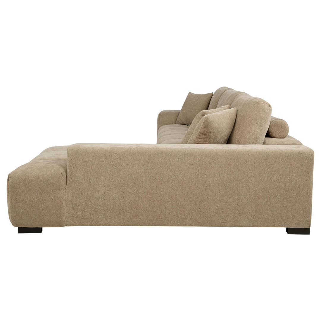 Coaster Furniture 509961 Octavia Upholstered Sectional Chaise Sofa Camel
