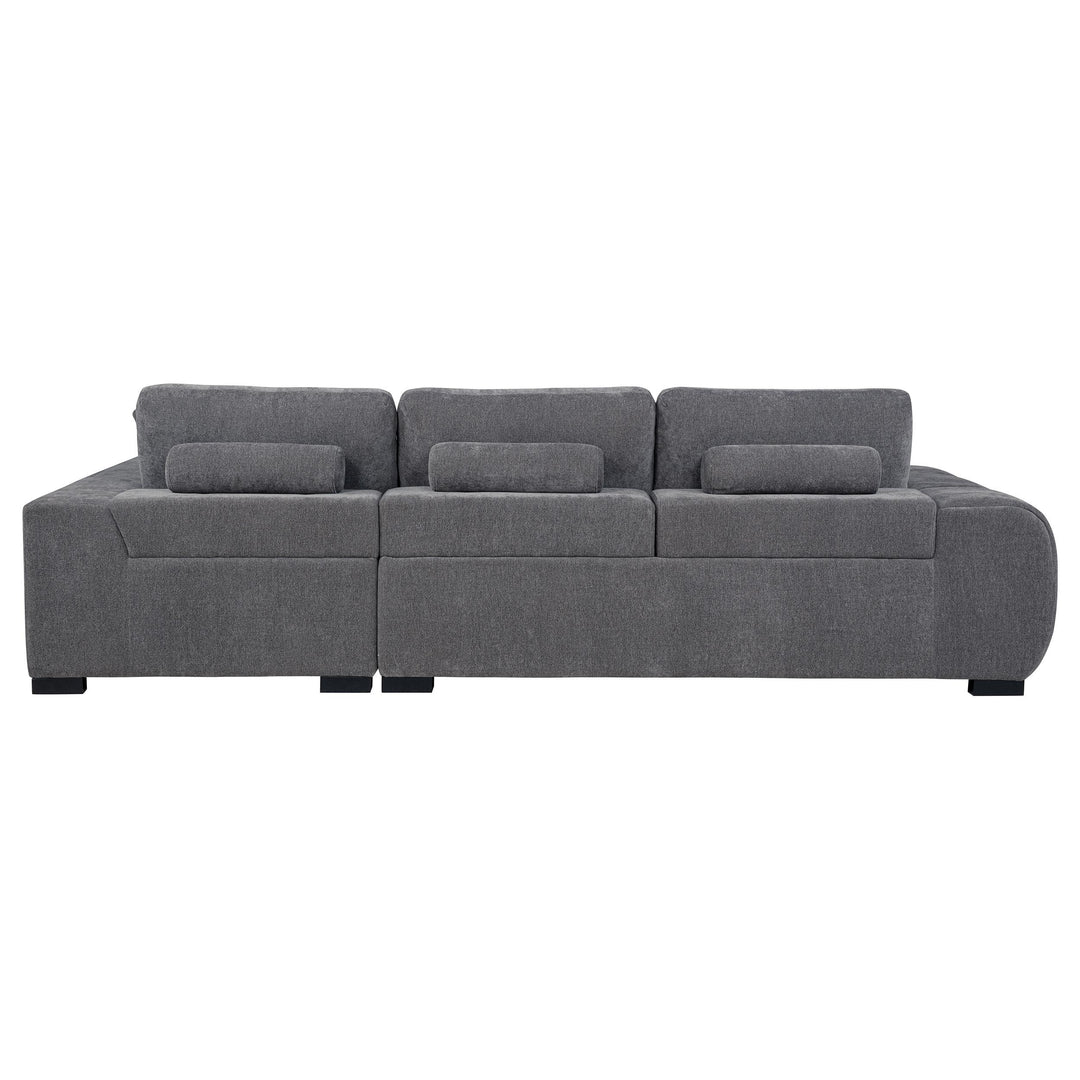 Coaster Furniture 509965 Octavia Upholstered Sectional Chaise Sofa Charcoal Grey
