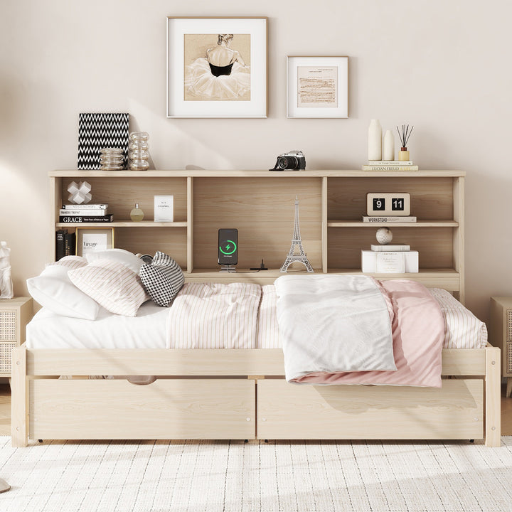 twin-size-bed-frame-with-side-bookshelves-two-drawers-and-built-in-usb-port-natural-color