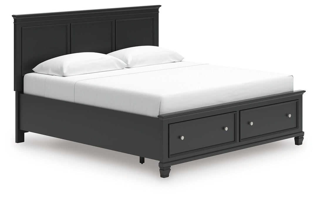 Lanolee - King Panel Storage Bed - Black by Ashley Furniture product image