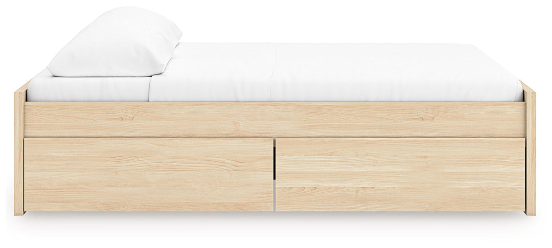 Onita - King Platform Bed With 2 Side Storage - Natural by Ashley Furniture product image