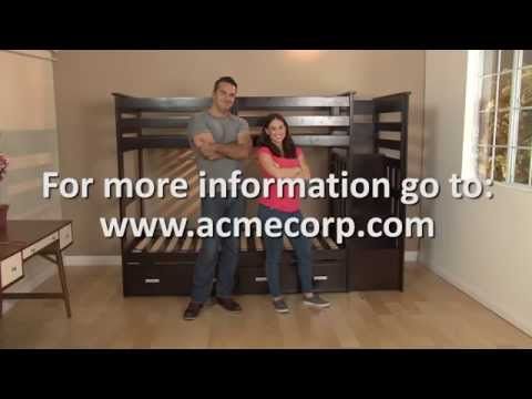 Allentown - Twin Over Twin Bunk Bed With Trundle & Storage - White