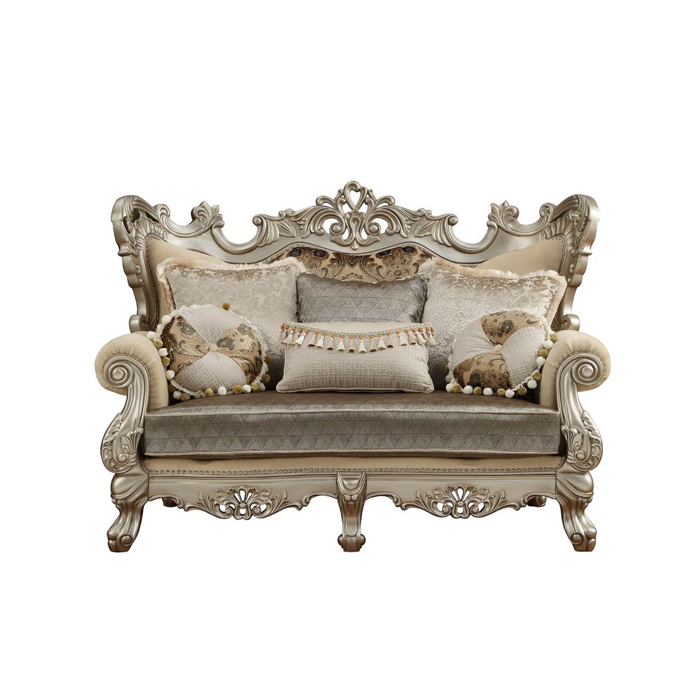 Ranita Loveseat with 6 Pillows