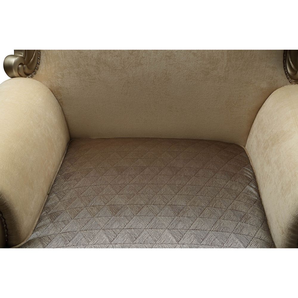 Ranita Chair with 2 Pillows in Fabric & Champagne