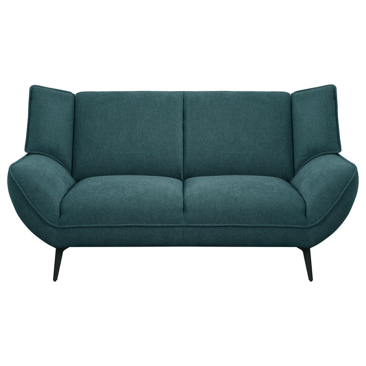 Coaster Furniture 511161-S2 Acton 2-piece Upholstered Flared Arm Sofa Set Teal Blue