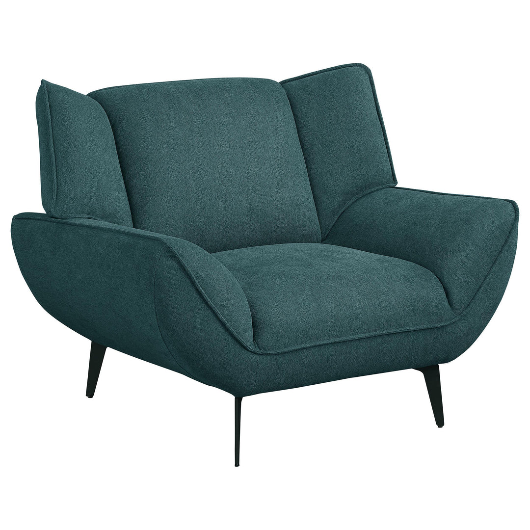 Coaster Furniture 511161-S3 Acton 3-piece Upholstered Flared Arm Sofa Set Teal Blue