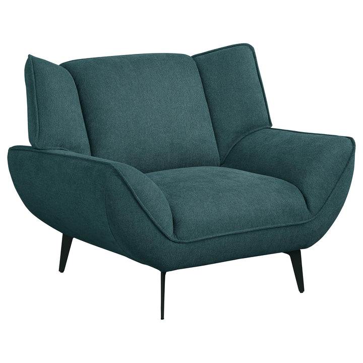 Coaster Furniture 511161-S3 Acton 3-piece Upholstered Flared Arm Sofa Set Teal Blue