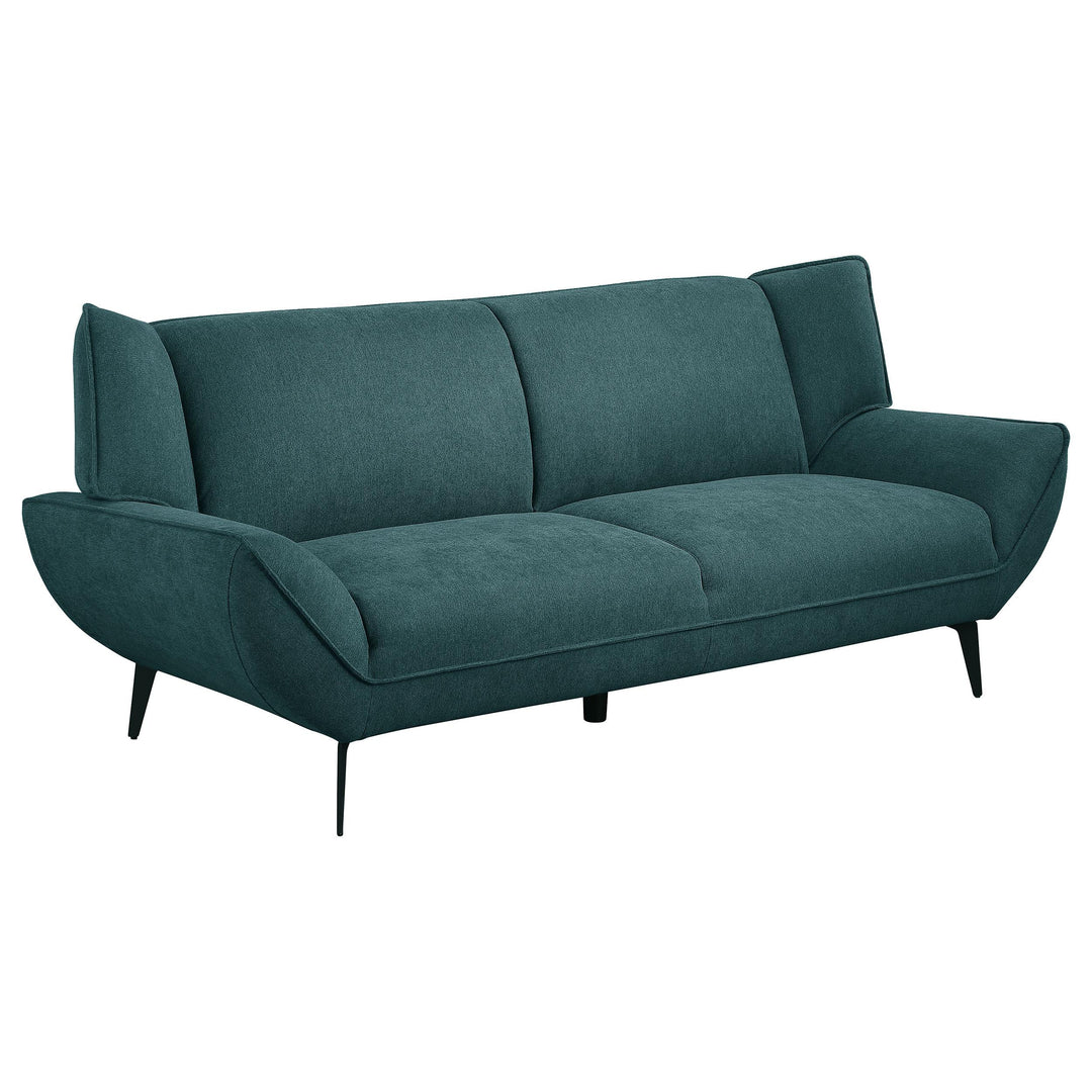 Coaster Furniture 511161 Acton Upholstered Flared Arm Sofa Teal Blue