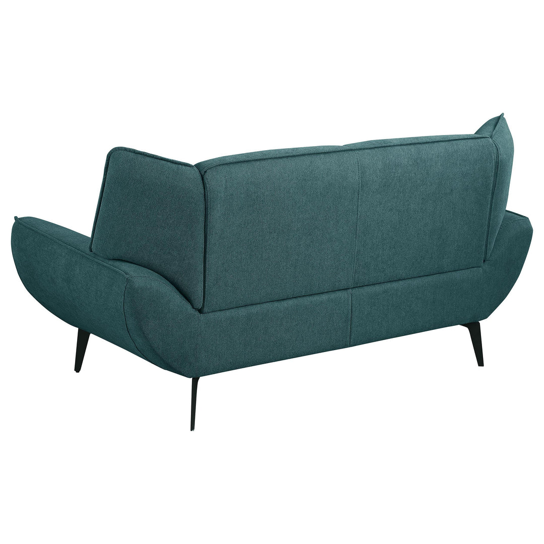 Coaster Furniture 511162 Acton Upholstered Flared Arm Loveseat Teal Blue