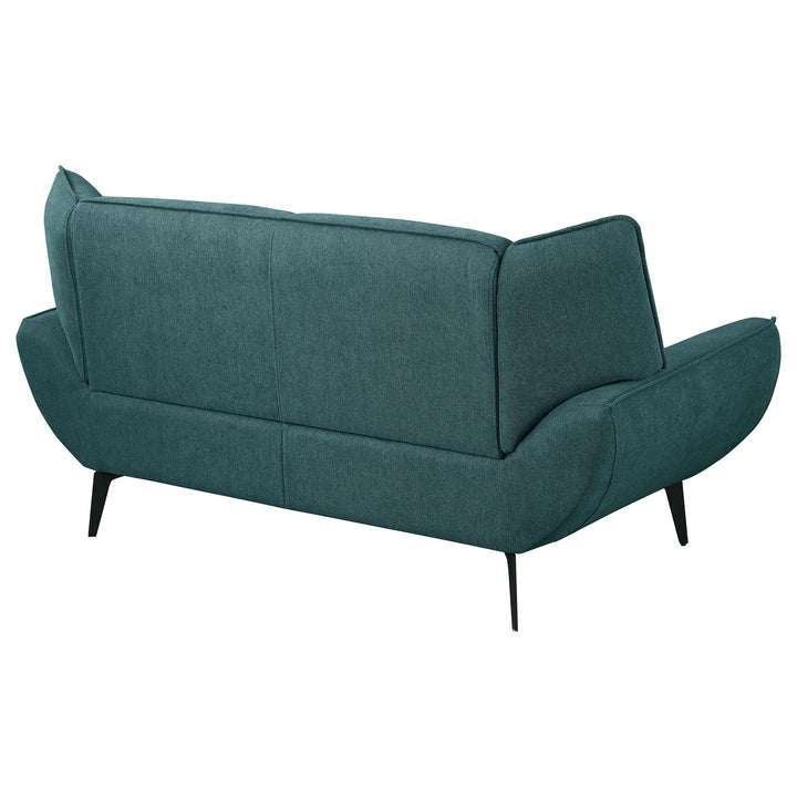 Coaster Furniture 511162 Acton Upholstered Flared Arm Loveseat Teal Blue