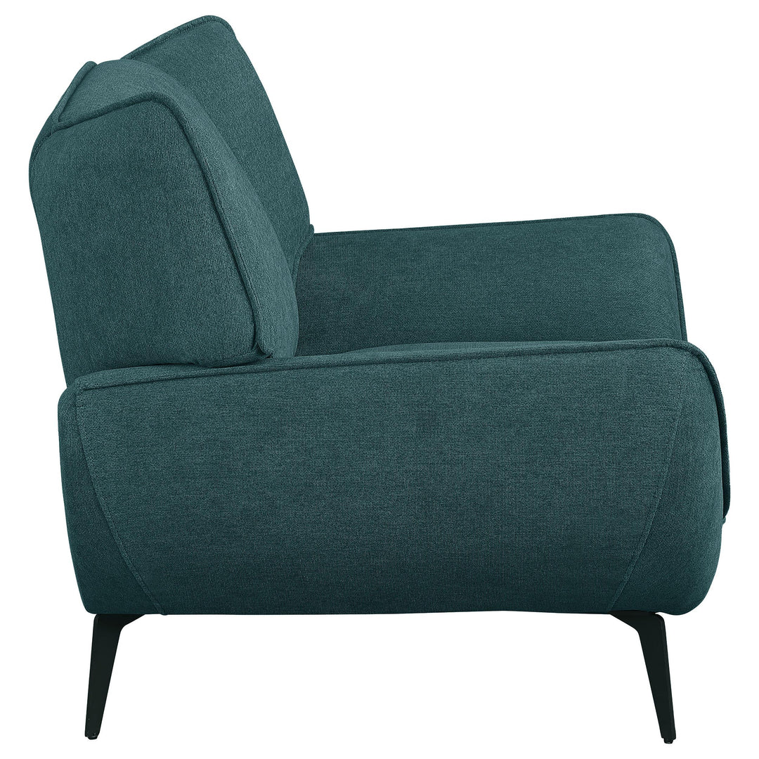 Coaster Furniture 511163 Acton Upholstered Flared Arm Accent Chair Teal Blue