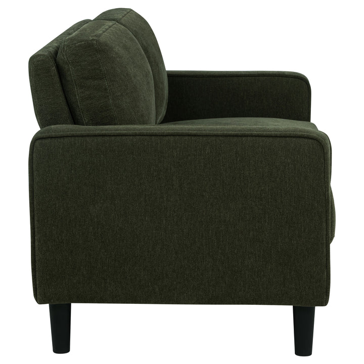Ruth - Fabric Upholstered Track Arm Loveseat - Matcha Green