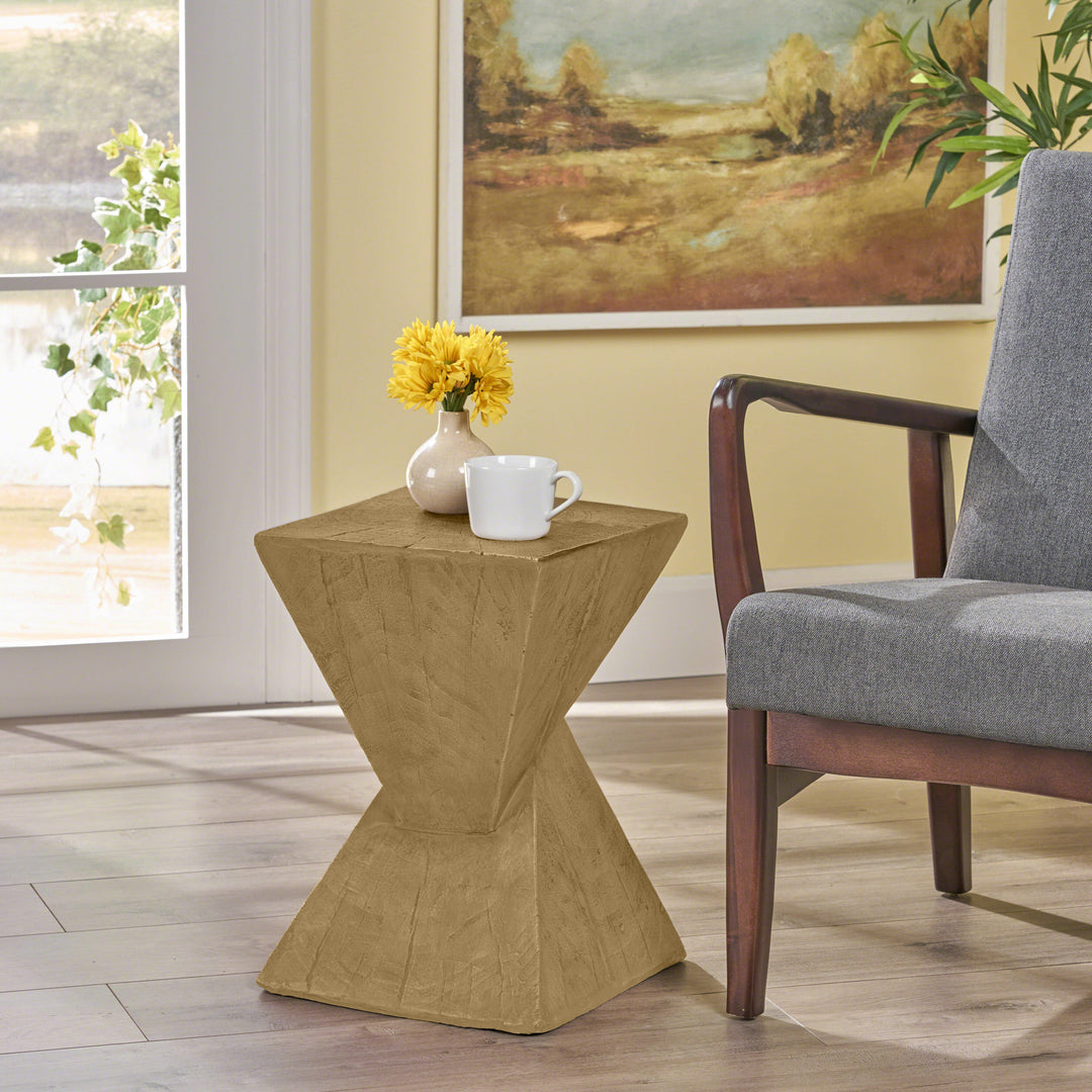 TESS Hourglass Side Table – Light Natural