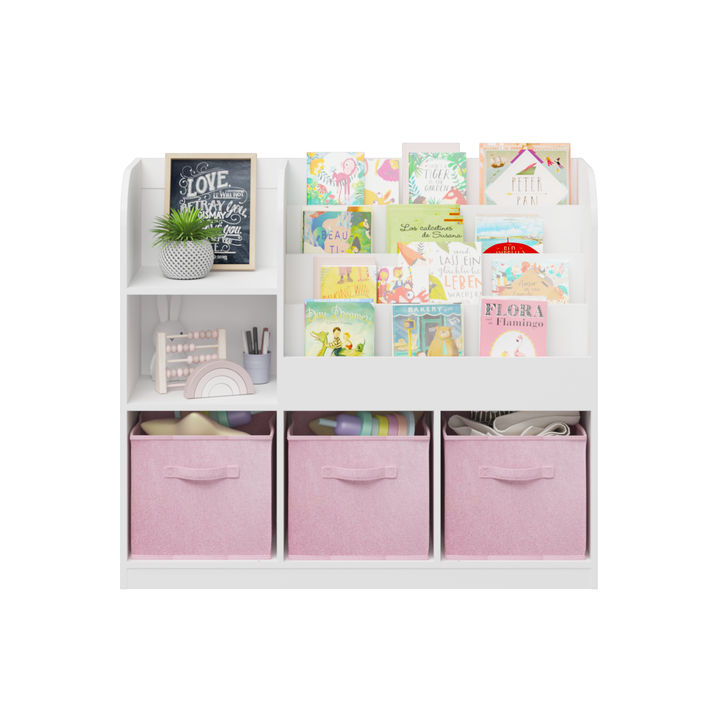kids-bookcase-and-bookshelf-multifunctional-bookcase-white-pink