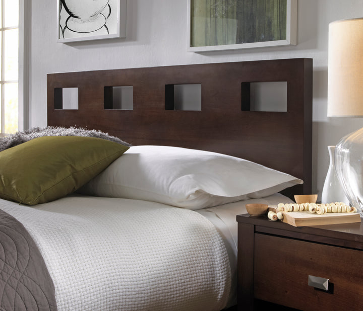 Modus Furniture Rv26F4 Riva Wood Bed In Chocolate Brown