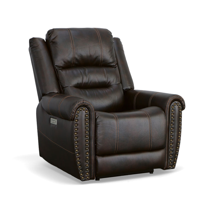 Oscar Fabric Power Recliner with Power Headrest in Molasses