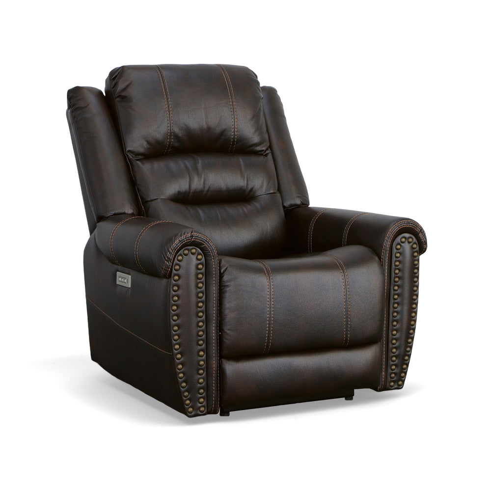 Oscar Fabric Power Recliner with Power Headrest in Molasses
