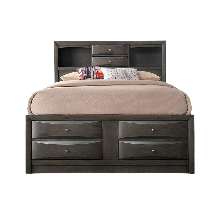 Ireland - Full Bed With Storage - Gray Oak
