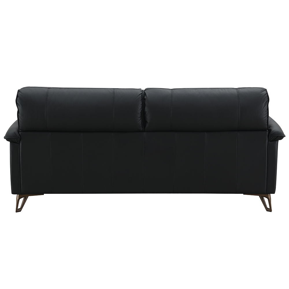 Eilene - Loveseat - Black Top Grain Leather