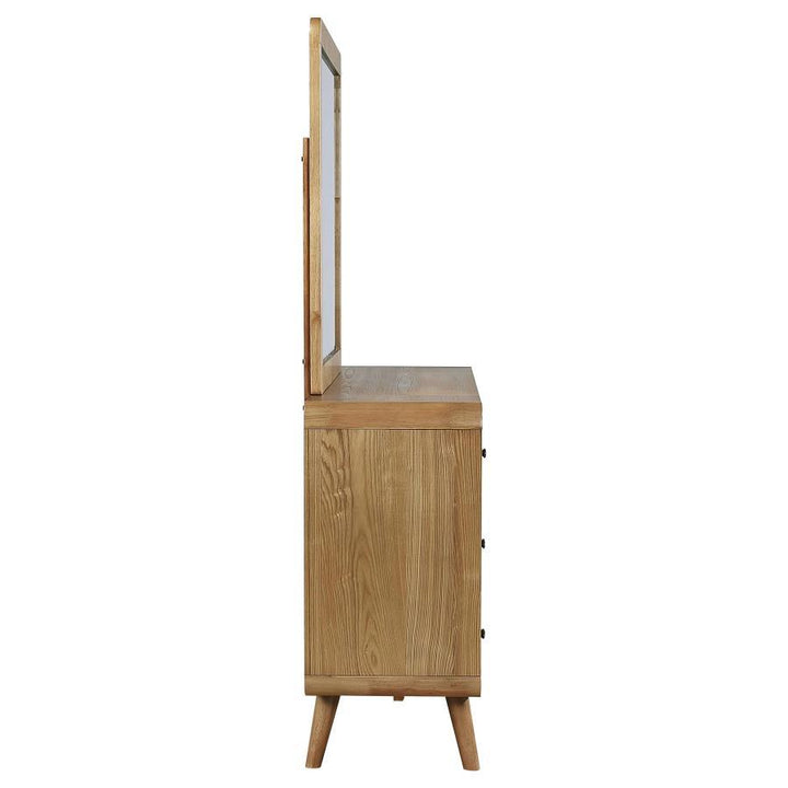 Robyn - 6-Drawer Bedroom Dresser And Mirror - Light Ash