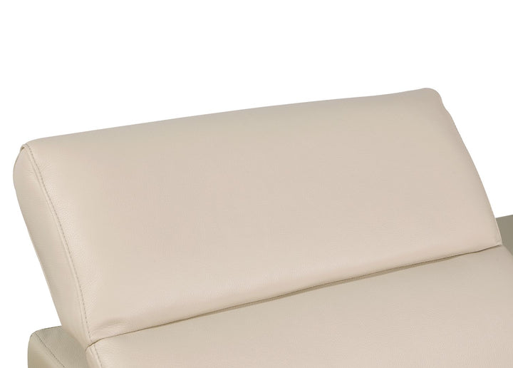 DivanItalia 1126 Top Grain Italian Leather Power Reclining Chair with Power Headrests - Beige