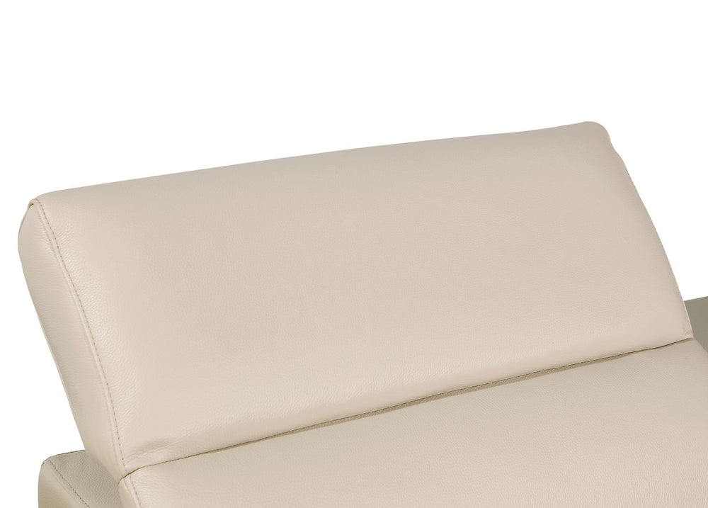 DivanItalia 1126 Top Grain Italian Leather Power Reclining Chair with Power Headrests - Beige