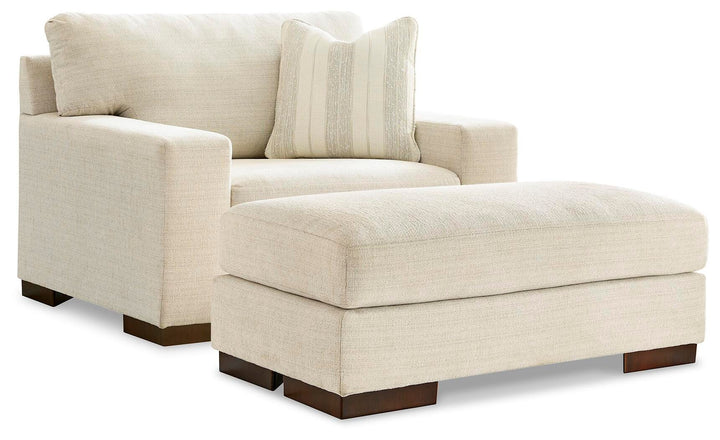 Maggie Oversized Chair and Ottoman - Birch (2)
