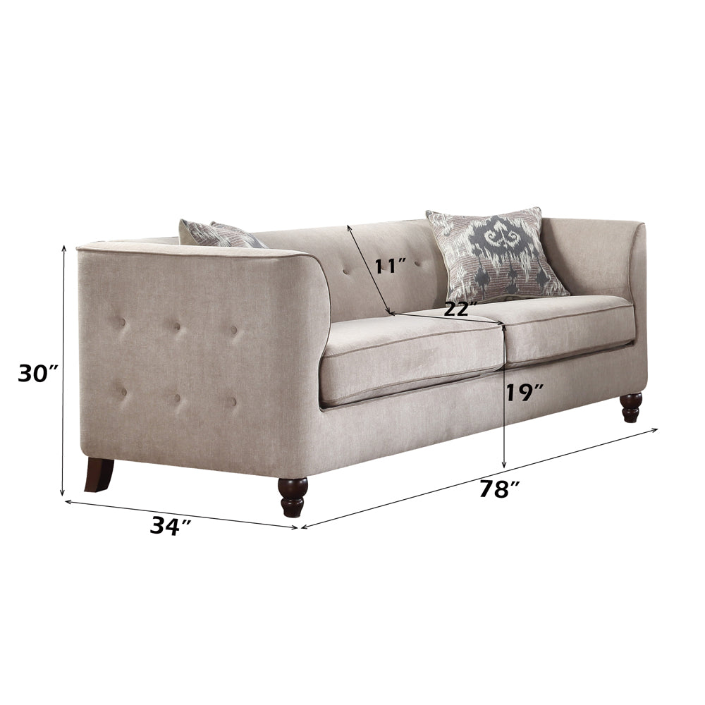 Cyndi Sofa with 2 Pillows