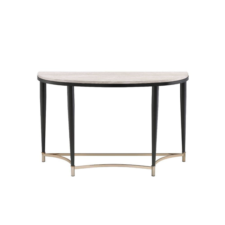 Ayser - Sofa Table - White Washed & Black