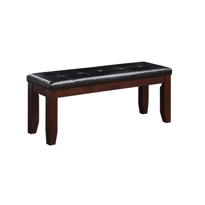 ACME Furniture Urbana 48" Bench Black Synthetic Leather & Cherry