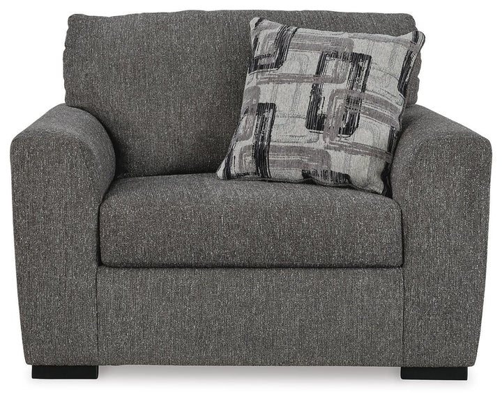 Gardiner Oversized Chair and Ottoman - Pewter (3)