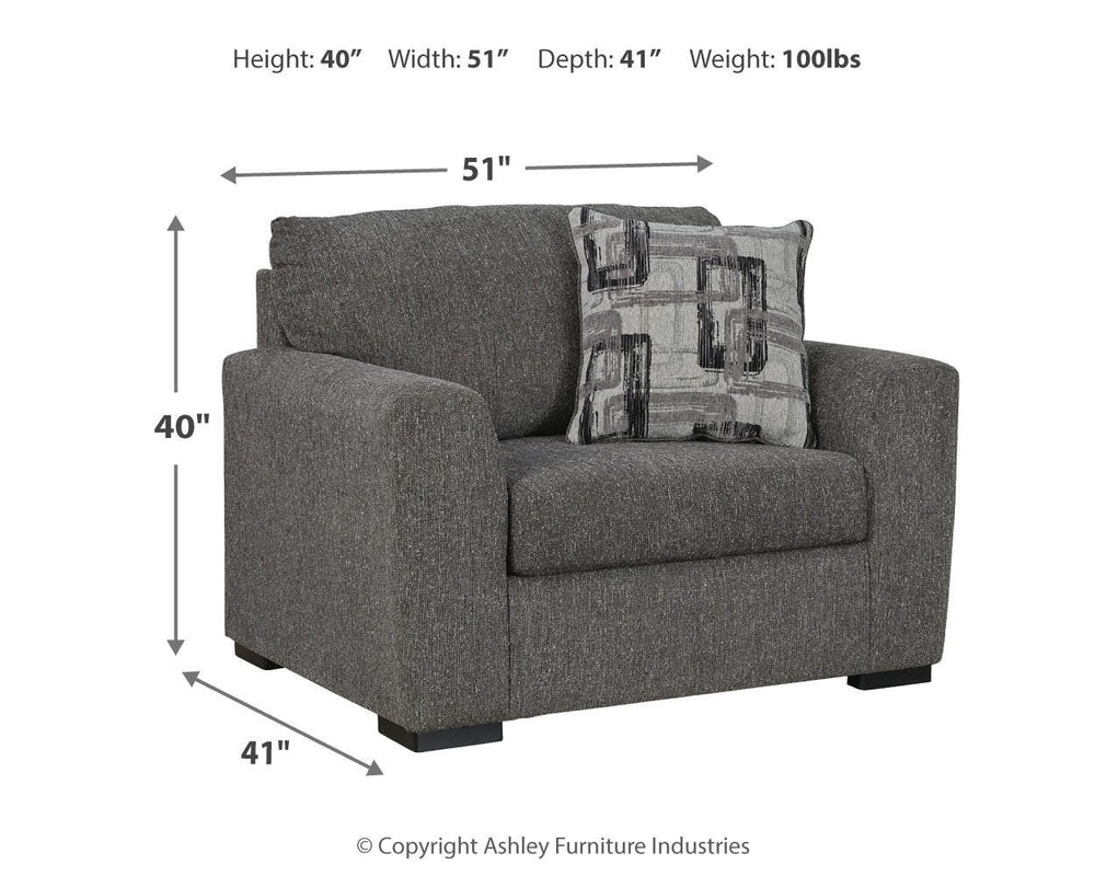 Gardiner Oversized Chair and Ottoman - Pewter (11)