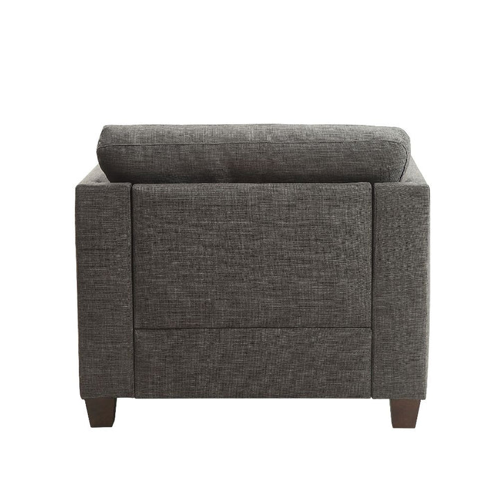 Laurissa Chair with 3 Pillows in Light Charcoal Linen