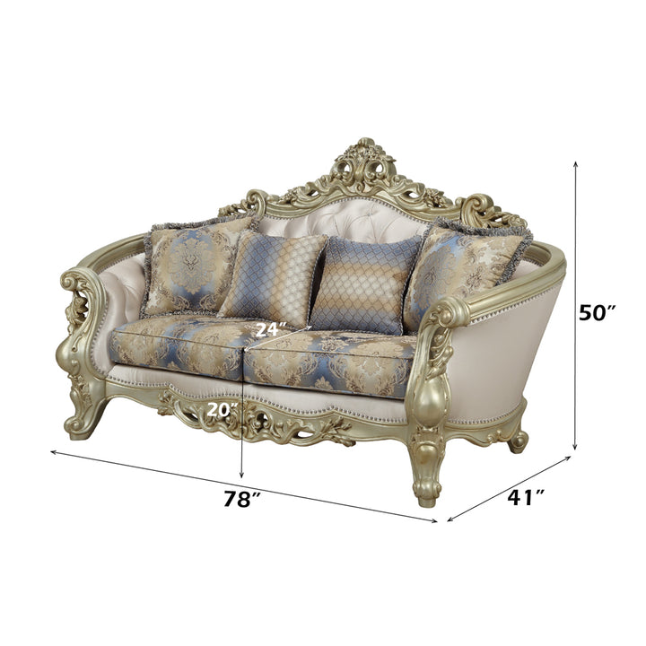 Gorsedd Loveseat with 4 Pillows