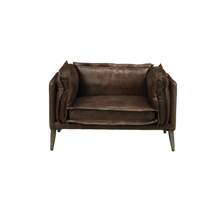 Porchester Chair in Distress Chocolate Top Grain Leather