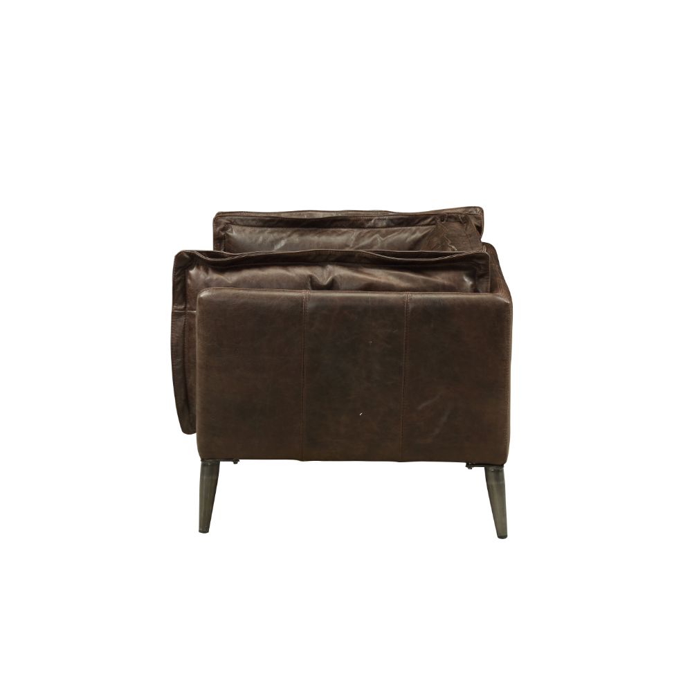 Porchester Chair in Distress Chocolate Top Grain Leather